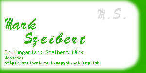 mark szeibert business card